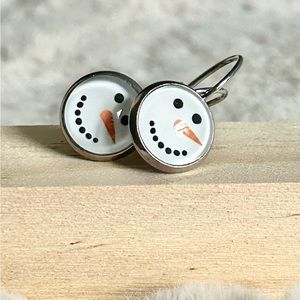 2 for $14 Handmade Snowman Lever back Earrings